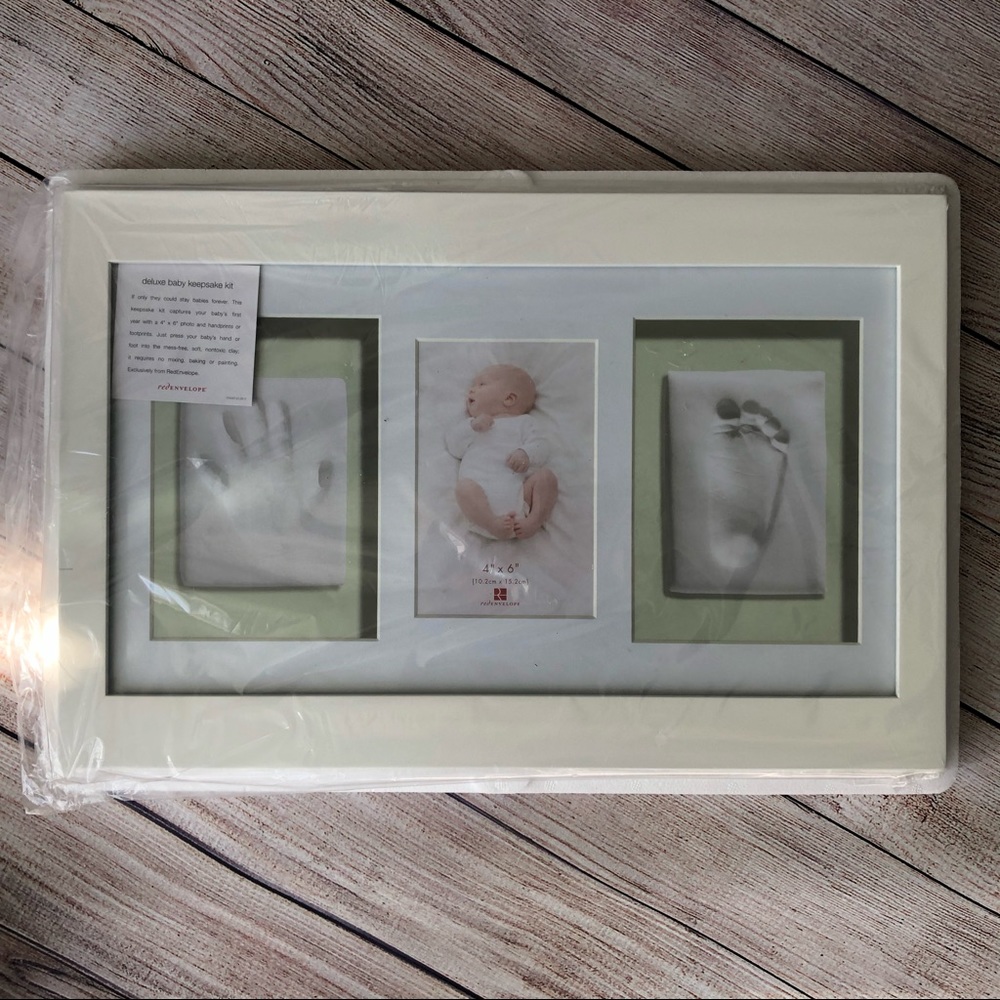 NIB Red Envelope Deluxe Baby Keepsake Frame